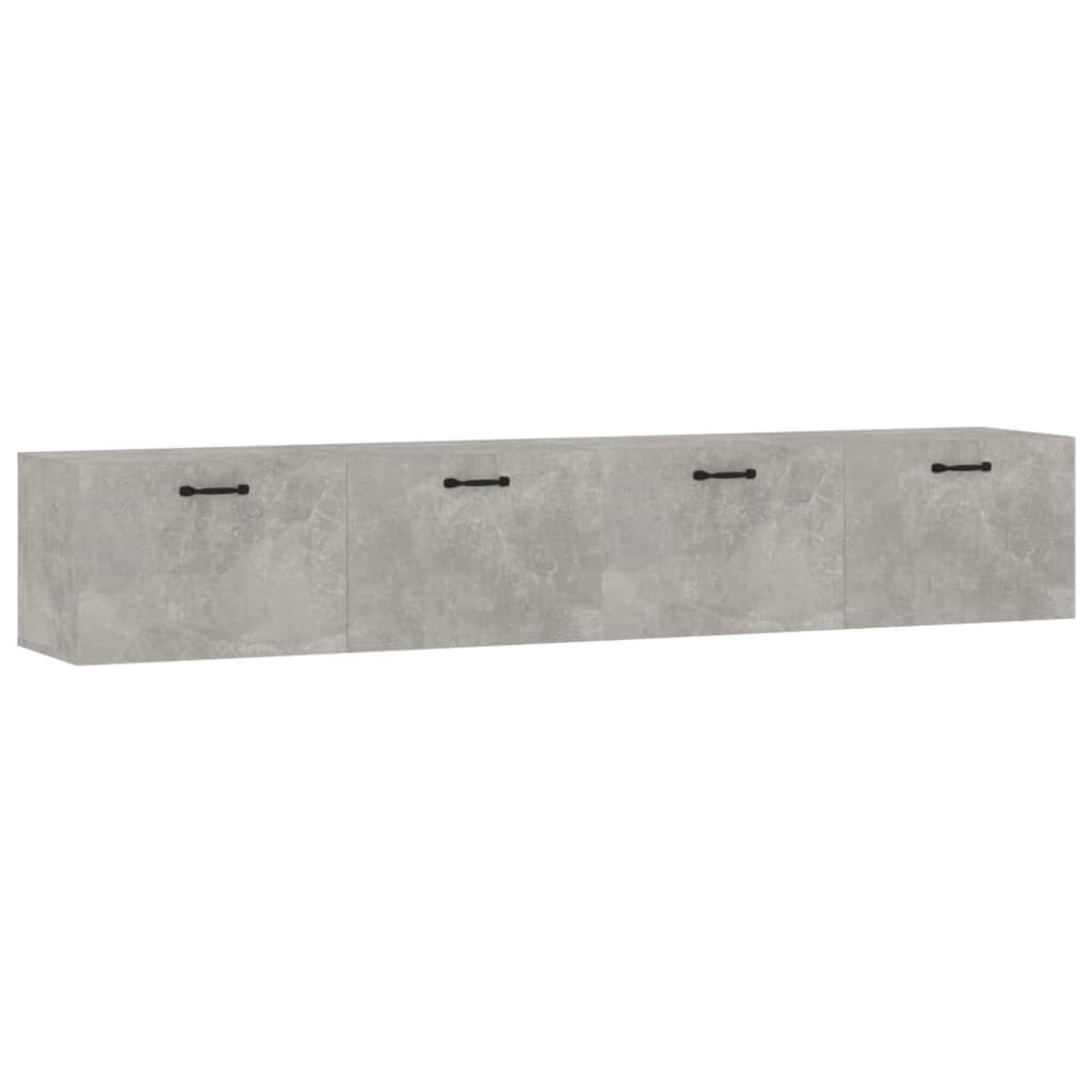 Wall Cabinets 2 pcs Concrete Grey 100x36.5x35 cm Engineered Wood