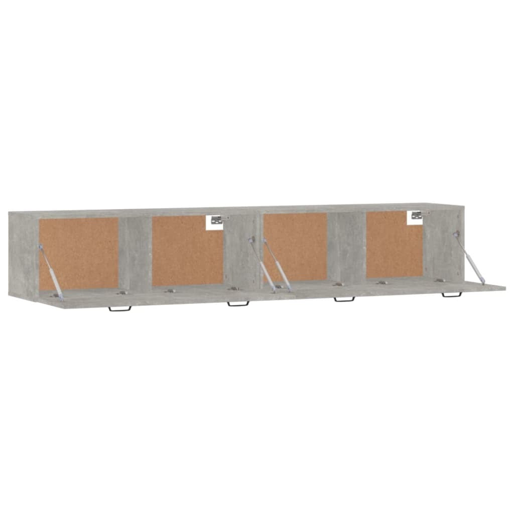 Wall Cabinets 2 pcs Concrete Grey 100x36.5x35 cm Engineered Wood