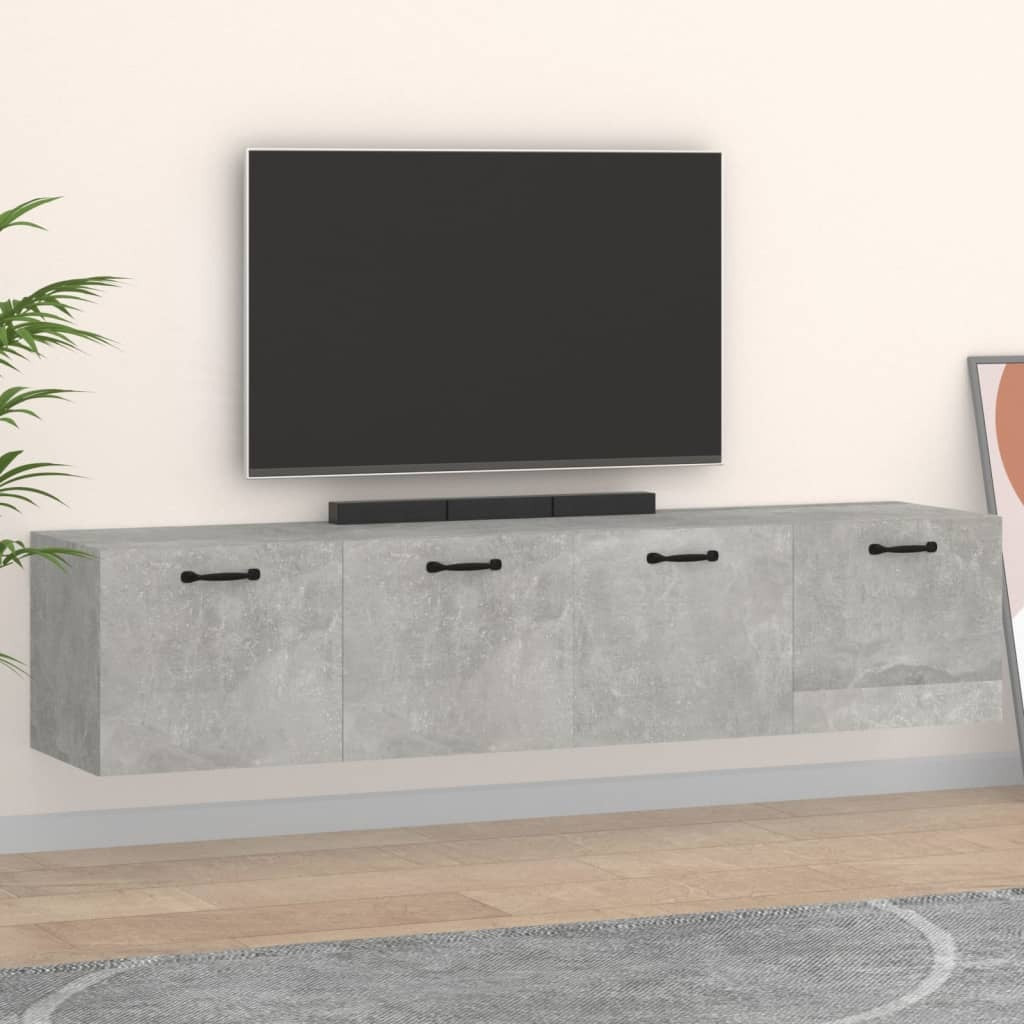 Wall Cabinets 2 pcs Concrete Grey 60x36.5x35 cm Engineered Wood