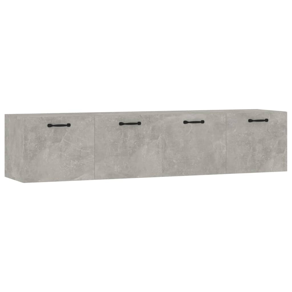 Wall Cabinets 2 pcs Concrete Grey 60x36.5x35 cm Engineered Wood