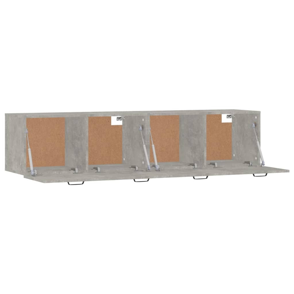 Wall Cabinets 2 pcs Concrete Grey 60x36.5x35 cm Engineered Wood