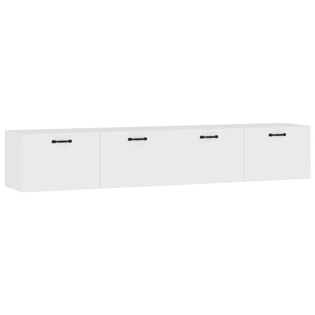 Wall Cabinets 2 pcs High Gloss White 100x36.5x35 cm Engineered Wood