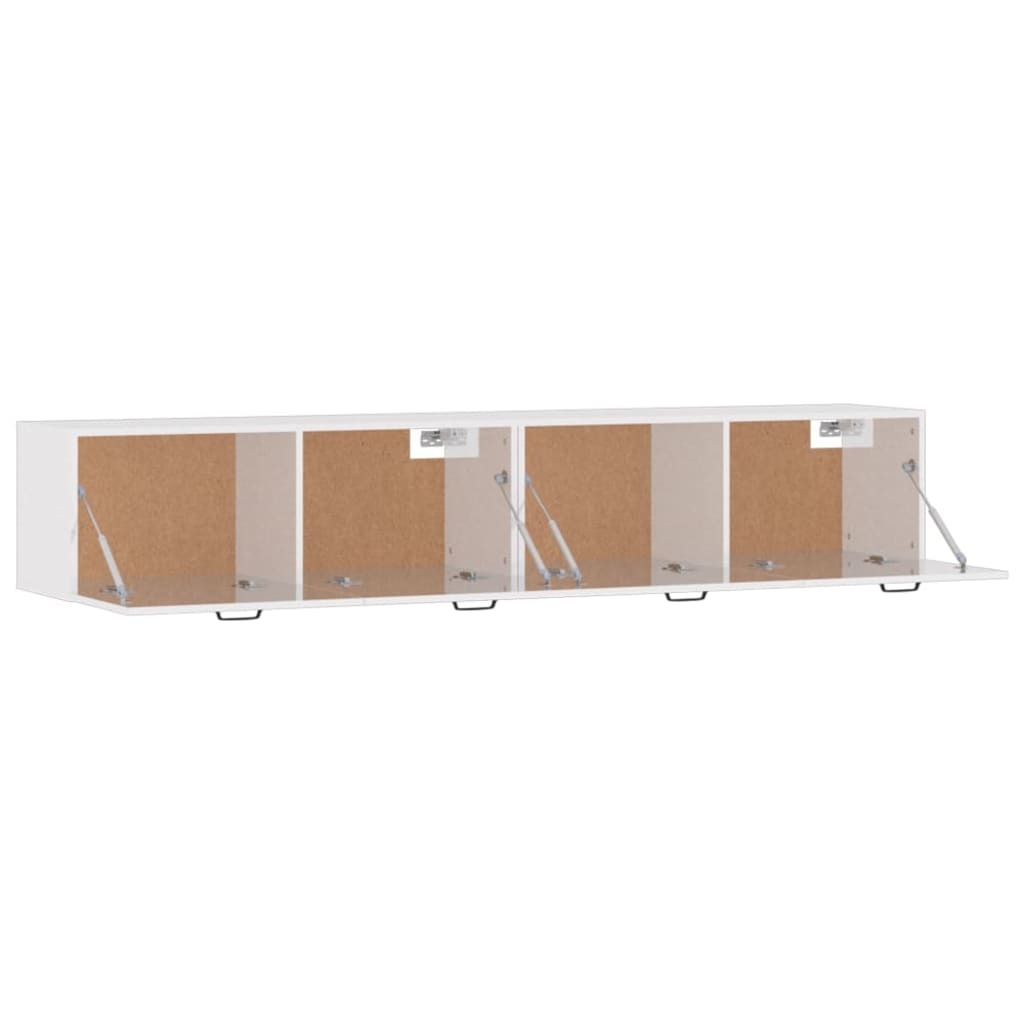 Wall Cabinets 2 pcs High Gloss White 100x36.5x35 cm Engineered Wood