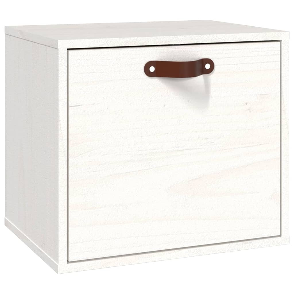 Wall Cabinet White 40x30x35 cm Solid Wood Pine