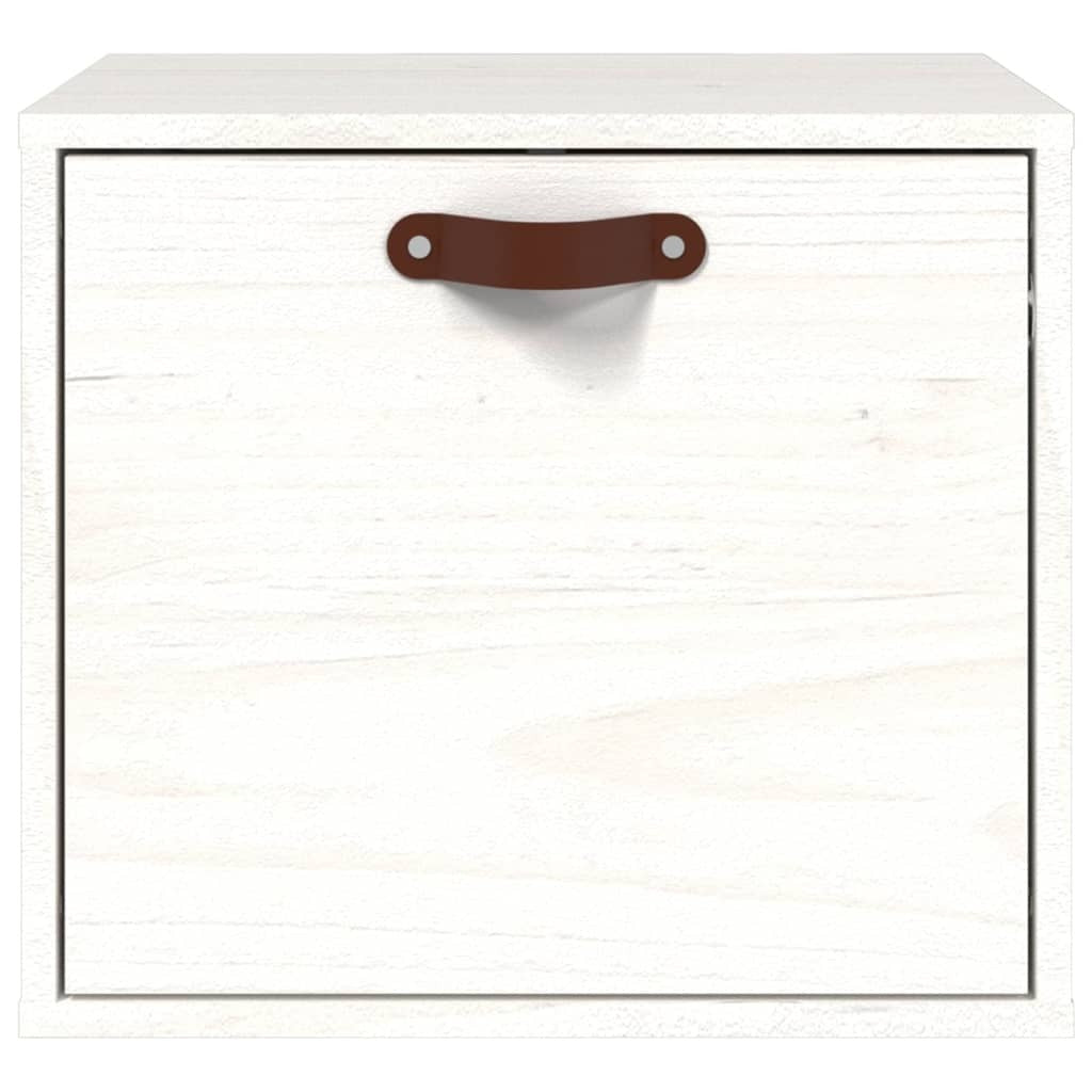 Wall Cabinet White 40x30x35 cm Solid Wood Pine
