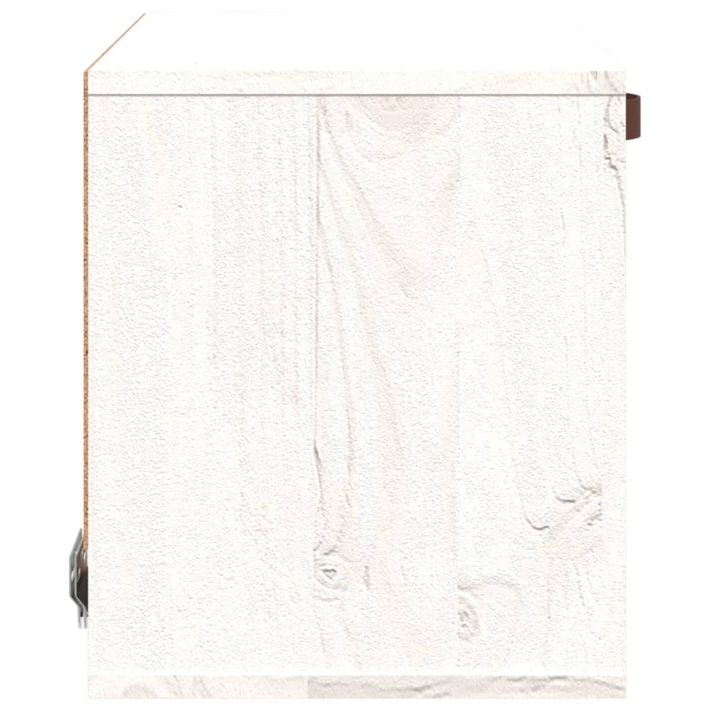 Wall Cabinet White 40x30x35 cm Solid Wood Pine