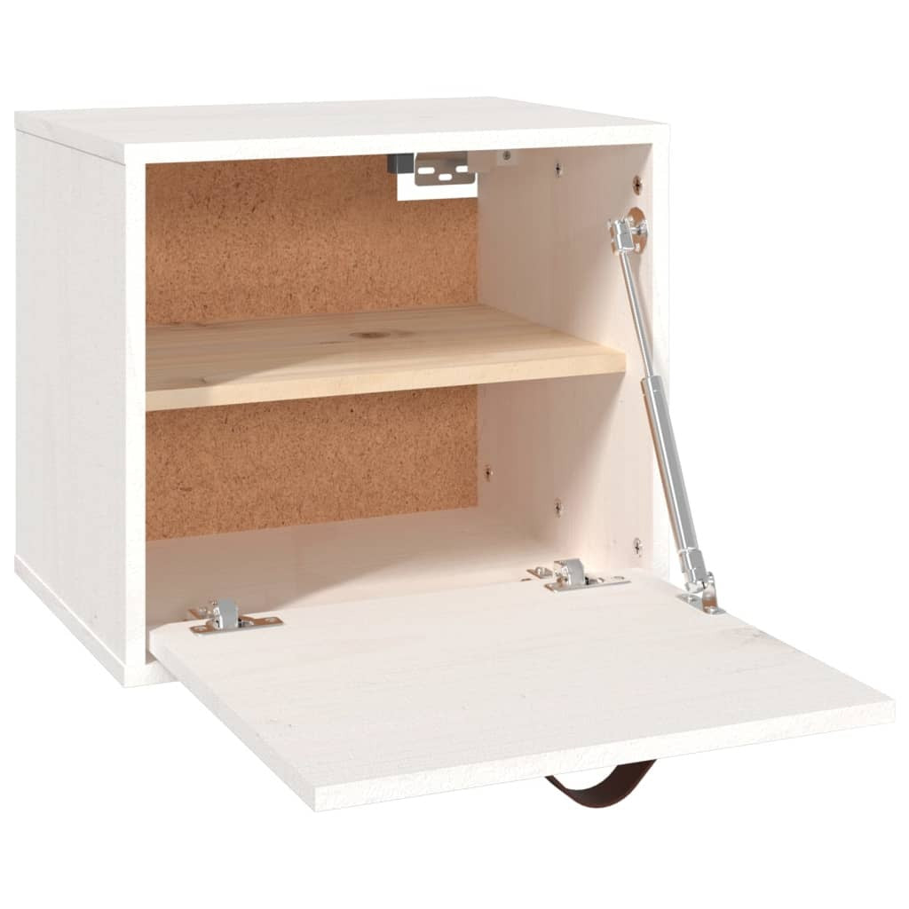 Wall Cabinet White 40x30x35 cm Solid Wood Pine