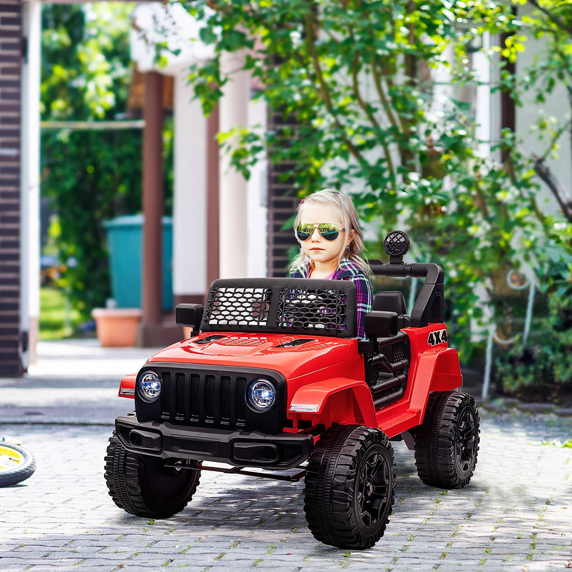 12V Kids Electric Ride On Car Truck Off-road Toy W/ Remote Control Red