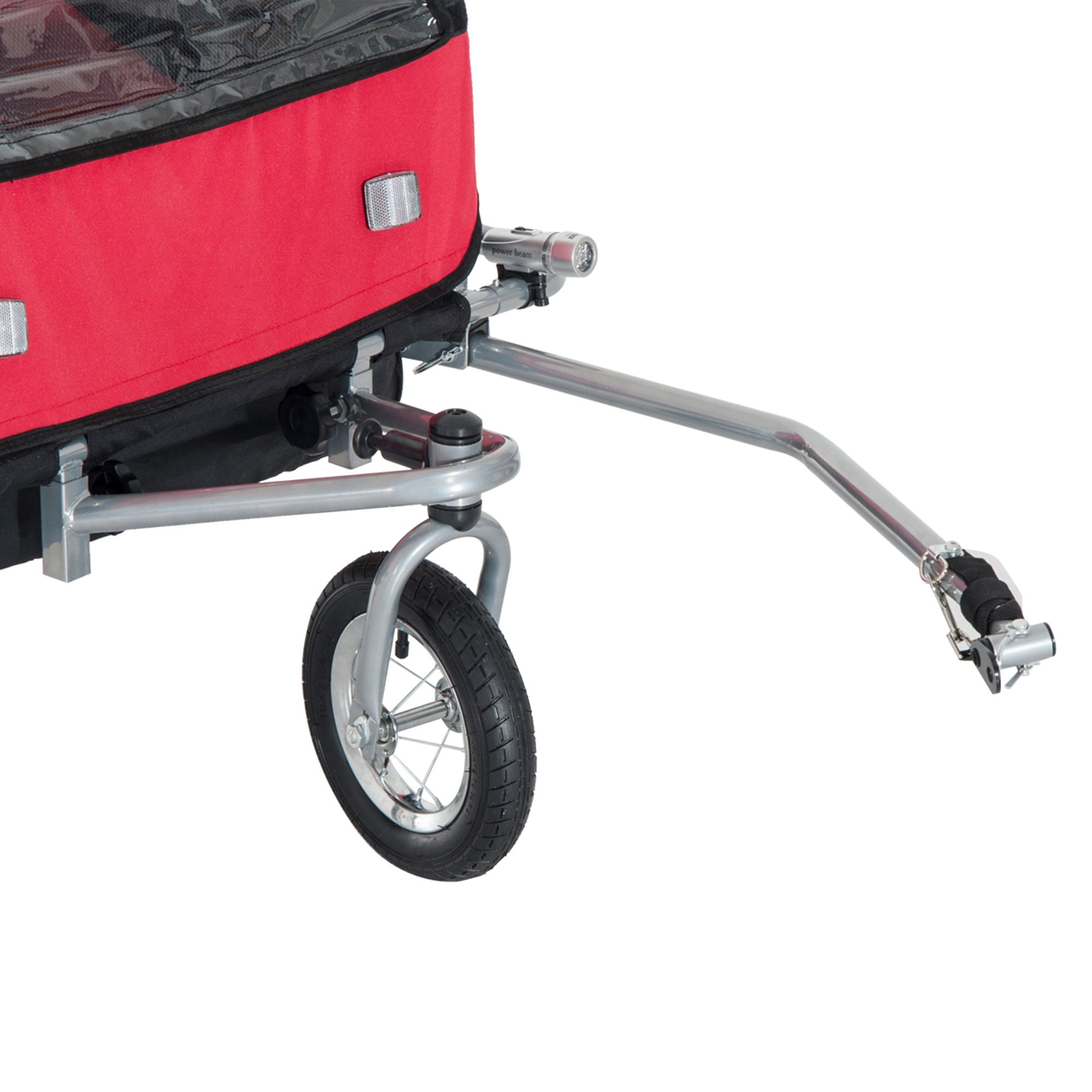Bike Trailer 2-Seater for Bicycle Baby Child Carrier 2-Seater Red HOMCOM