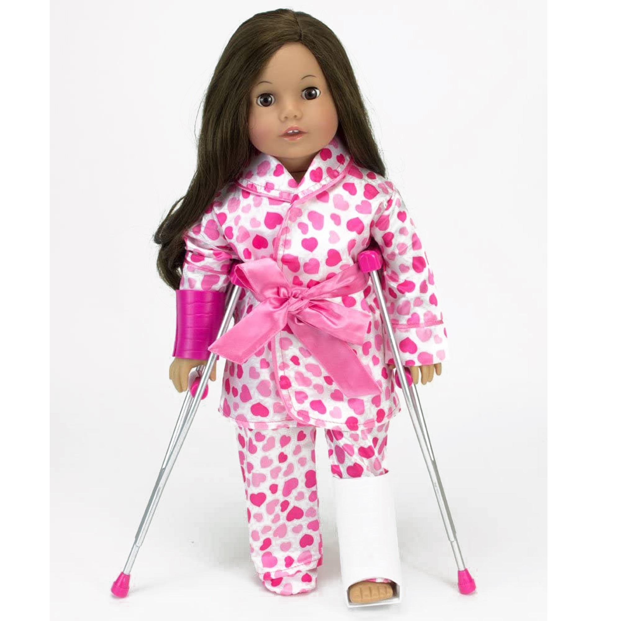 4 Pieces Cast & Crutches Accessory Set Pretend Crutches, 18
