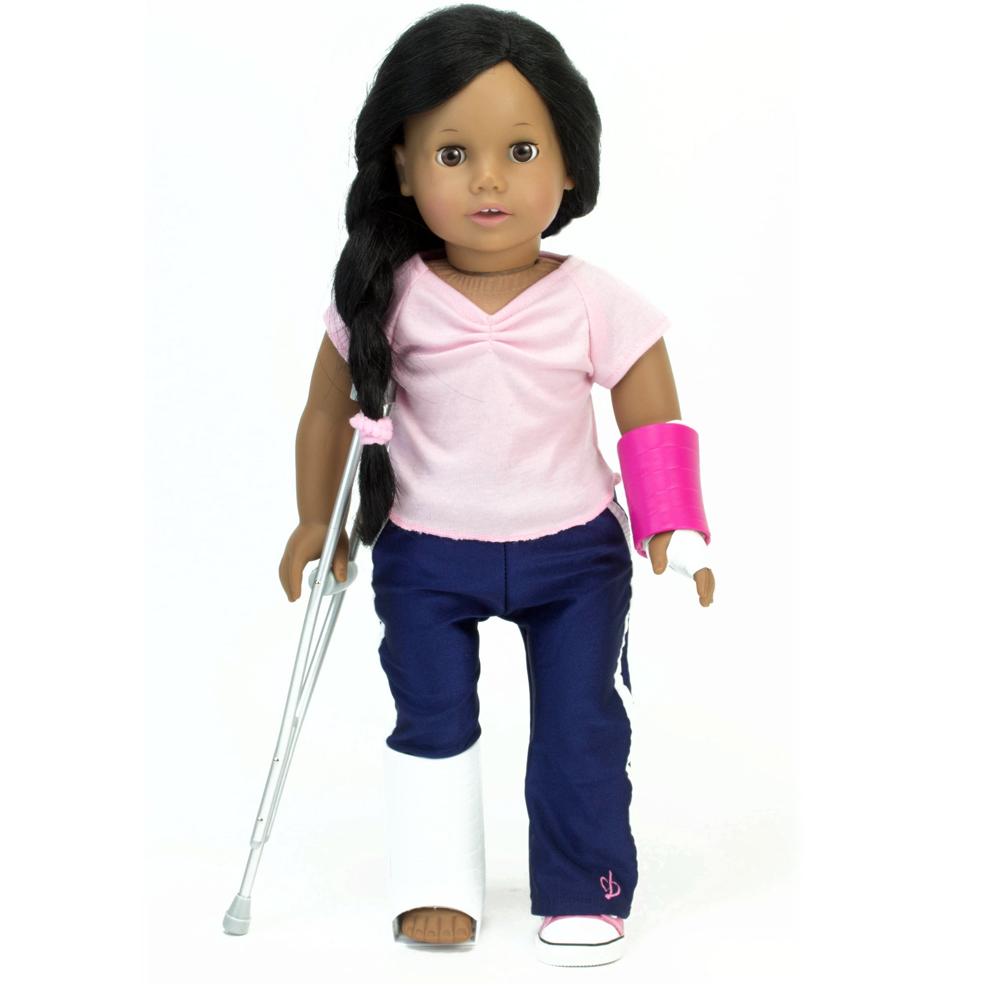 4 Pieces Cast & Crutches Accessory Set Pretend Crutches, 18