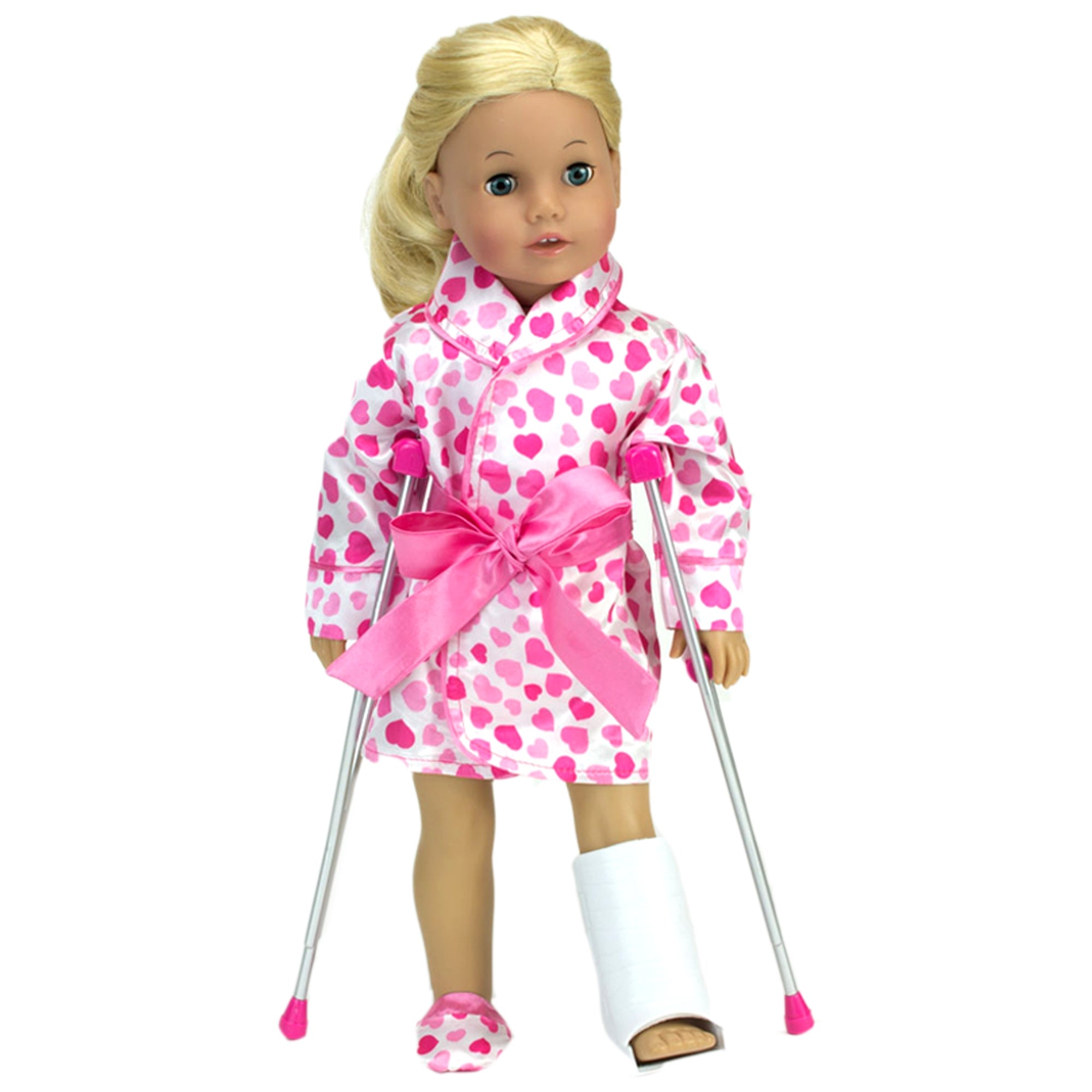 4 Pieces Cast & Crutches Accessory Set Pretend Crutches, 18