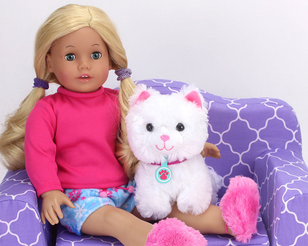 Plush Kitty Cat Carrier & 8 Interactive Accessories 18