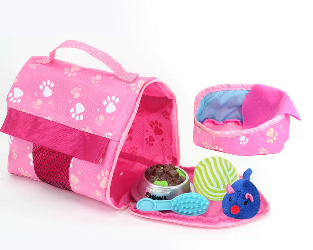 Plush Kitty Cat Carrier & 8 Interactive Accessories 18