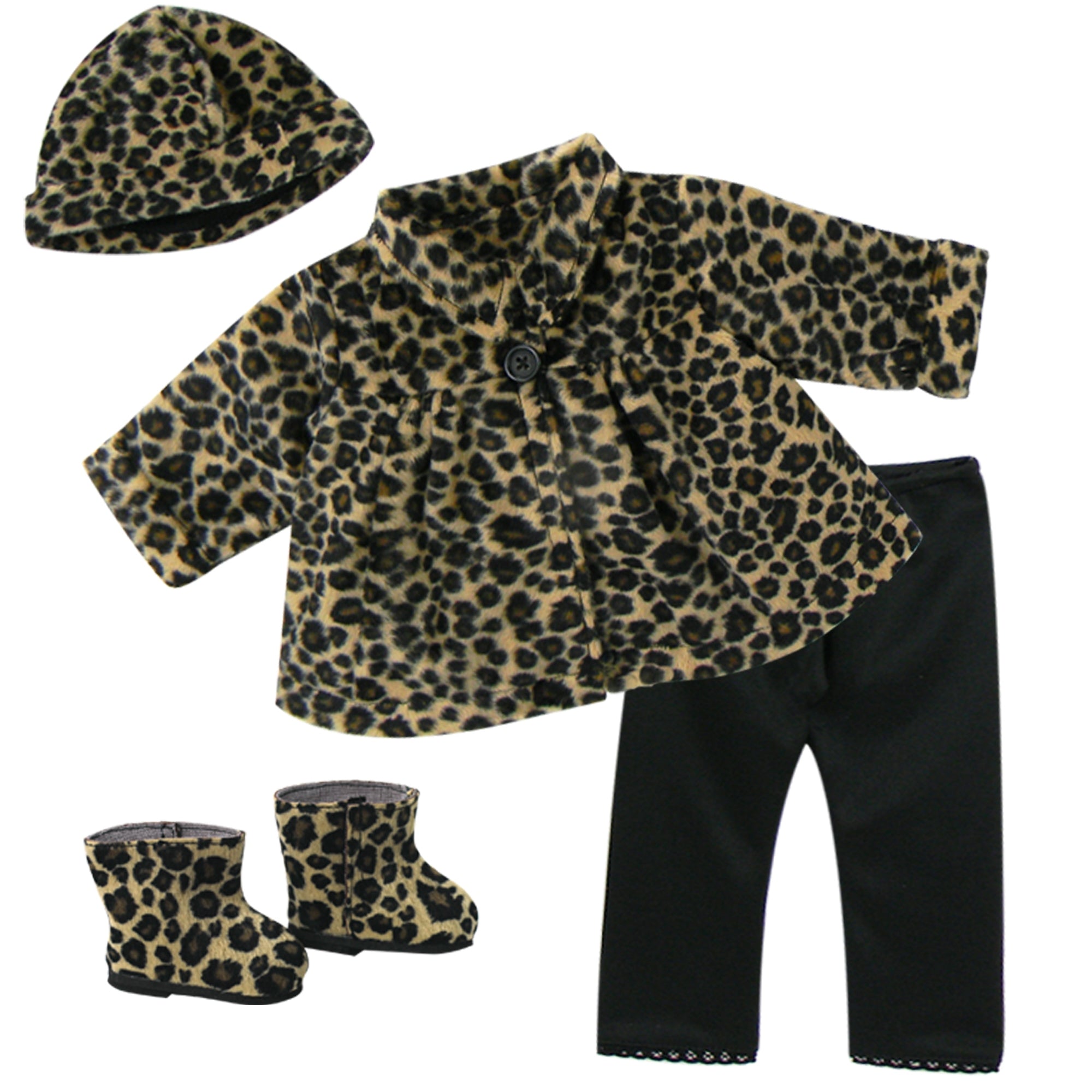 4 Piece Baby Dolls Clothes Set & Doll Shoes, 18