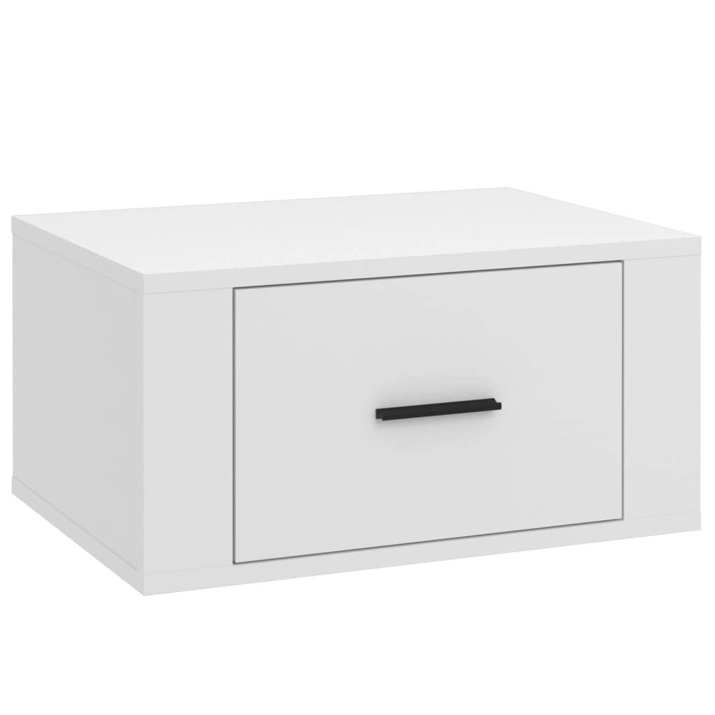 Wall-mounted Bedside Cabinet White 50x36x25 cm