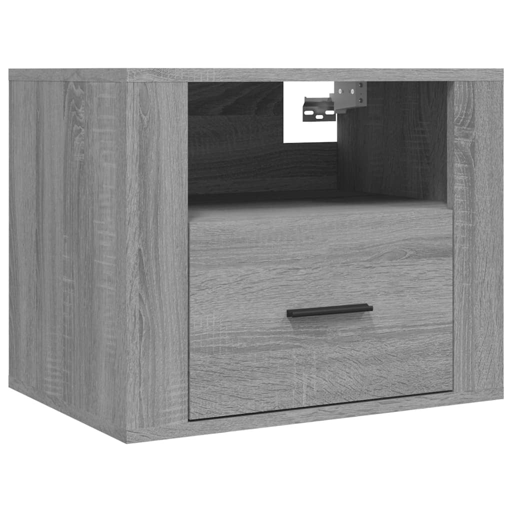 Wall-mounted Bedside Cabinet Grey Sonoma 50x36x40 cm