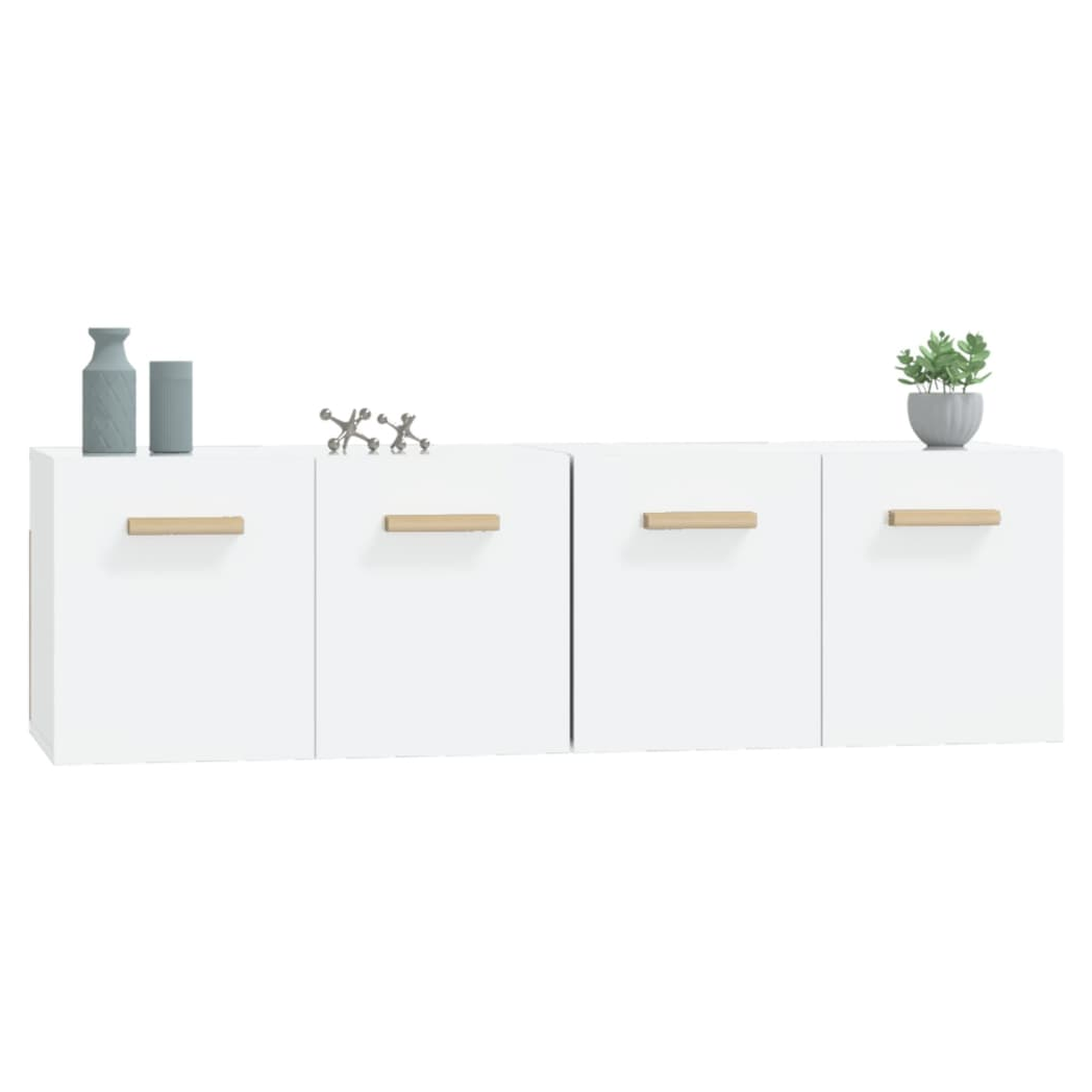 Wall Cabinets 2 pcs High Gloss White 60x36.5x35 cm Engineered Wood