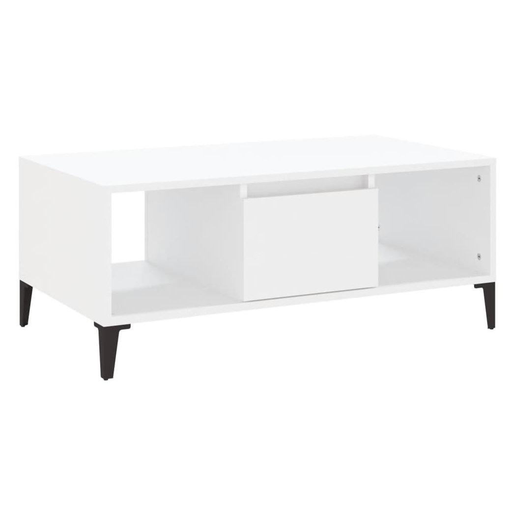 vidaXL Coffee Table White 90x50x36.5 cm Engineered Wood