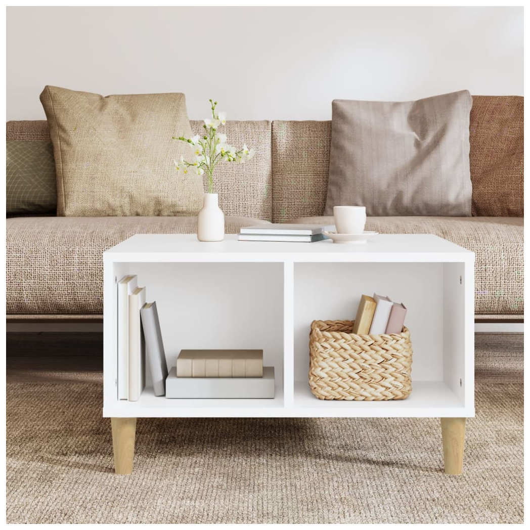vidaXL Coffee Table White 60x50x36.5 cm Engineered Wood