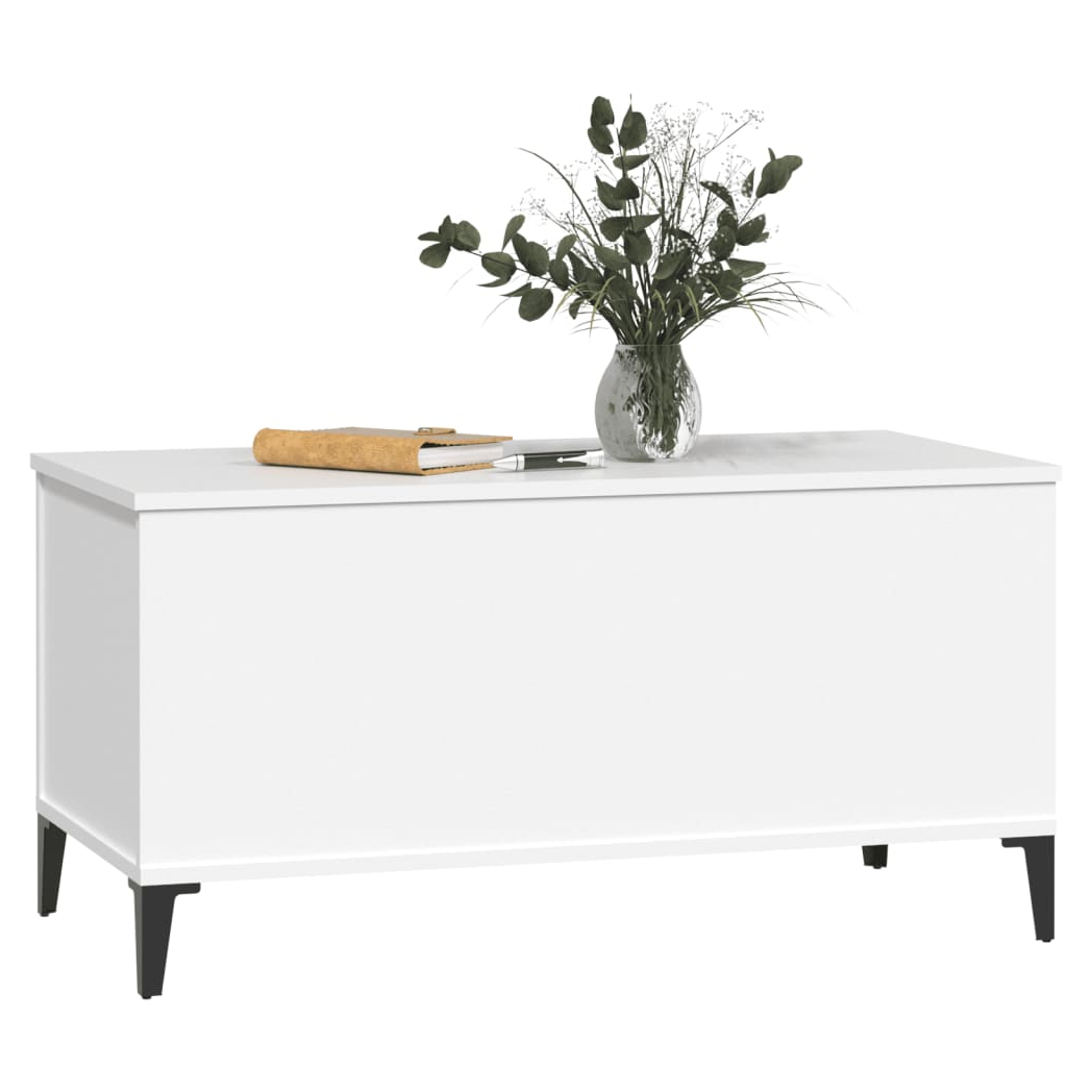 vidaXL Coffee Table White 90x44.5x45 cm Engineered Wood