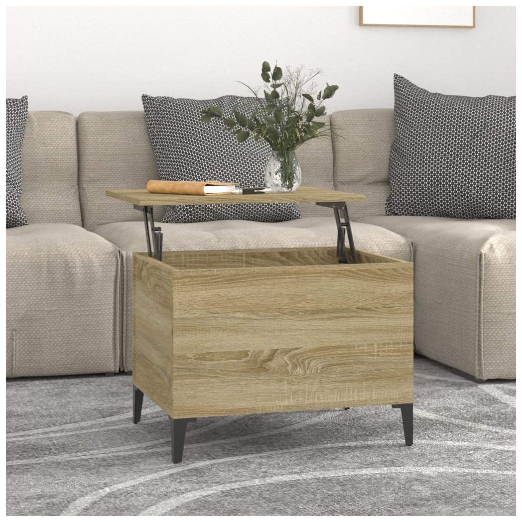 vidaXL Coffee Table Sonoma Oak 60x44.5x45 cm Engineered Wood
