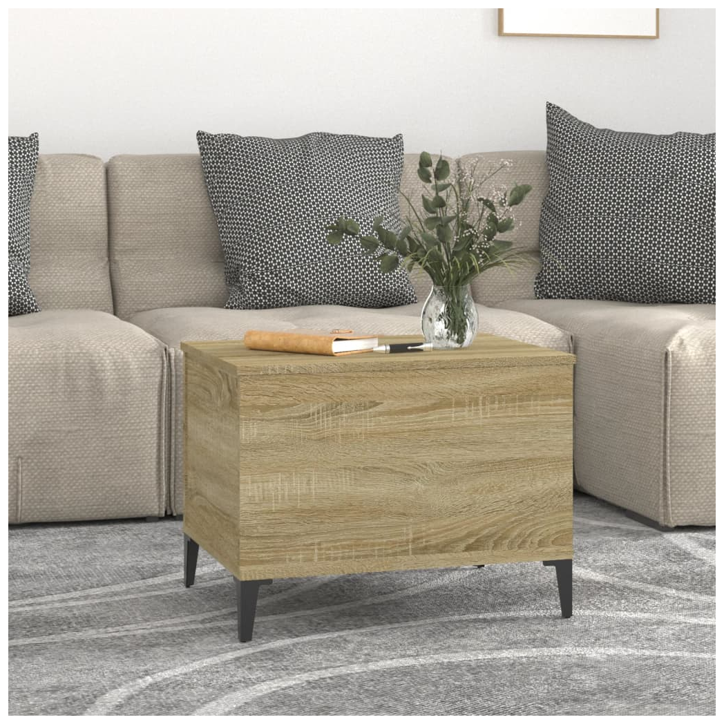 vidaXL Coffee Table Sonoma Oak 60x44.5x45 cm Engineered Wood