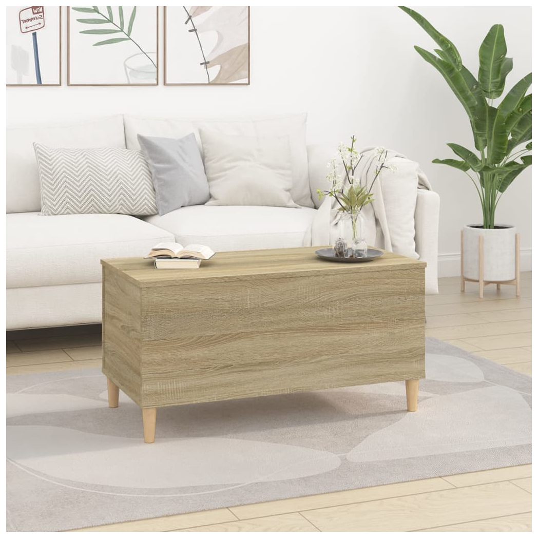 vidaXL Coffee Table Sonoma Oak 90x44.5x45 cm Engineered Wood