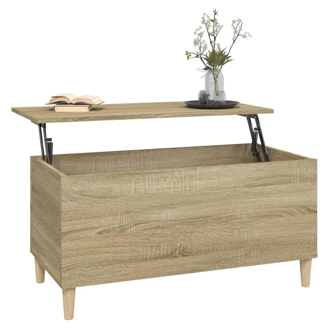 vidaXL Coffee Table Sonoma Oak 90x44.5x45 cm Engineered Wood