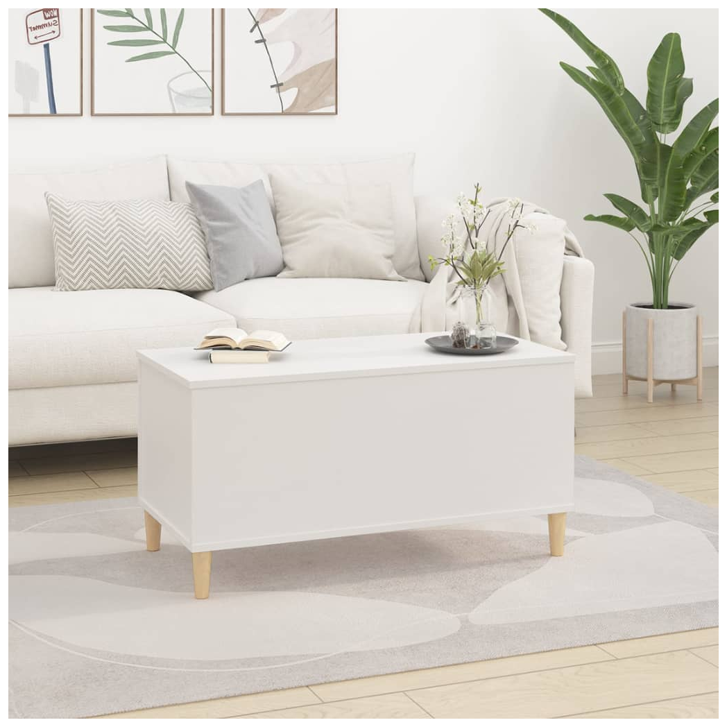 vidaXL Coffee Table White 90x44.5x45 cm Engineered Wood
