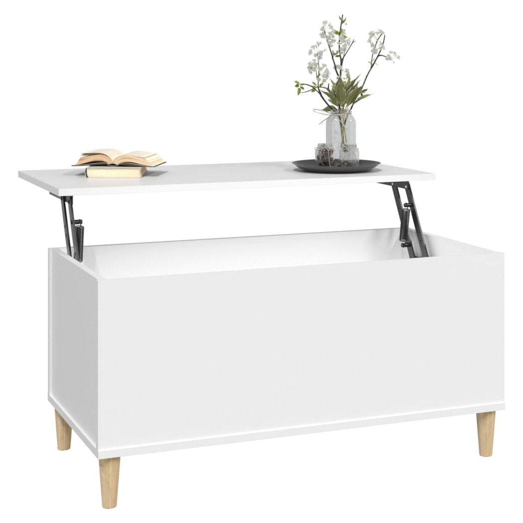 vidaXL Coffee Table White 90x44.5x45 cm Engineered Wood