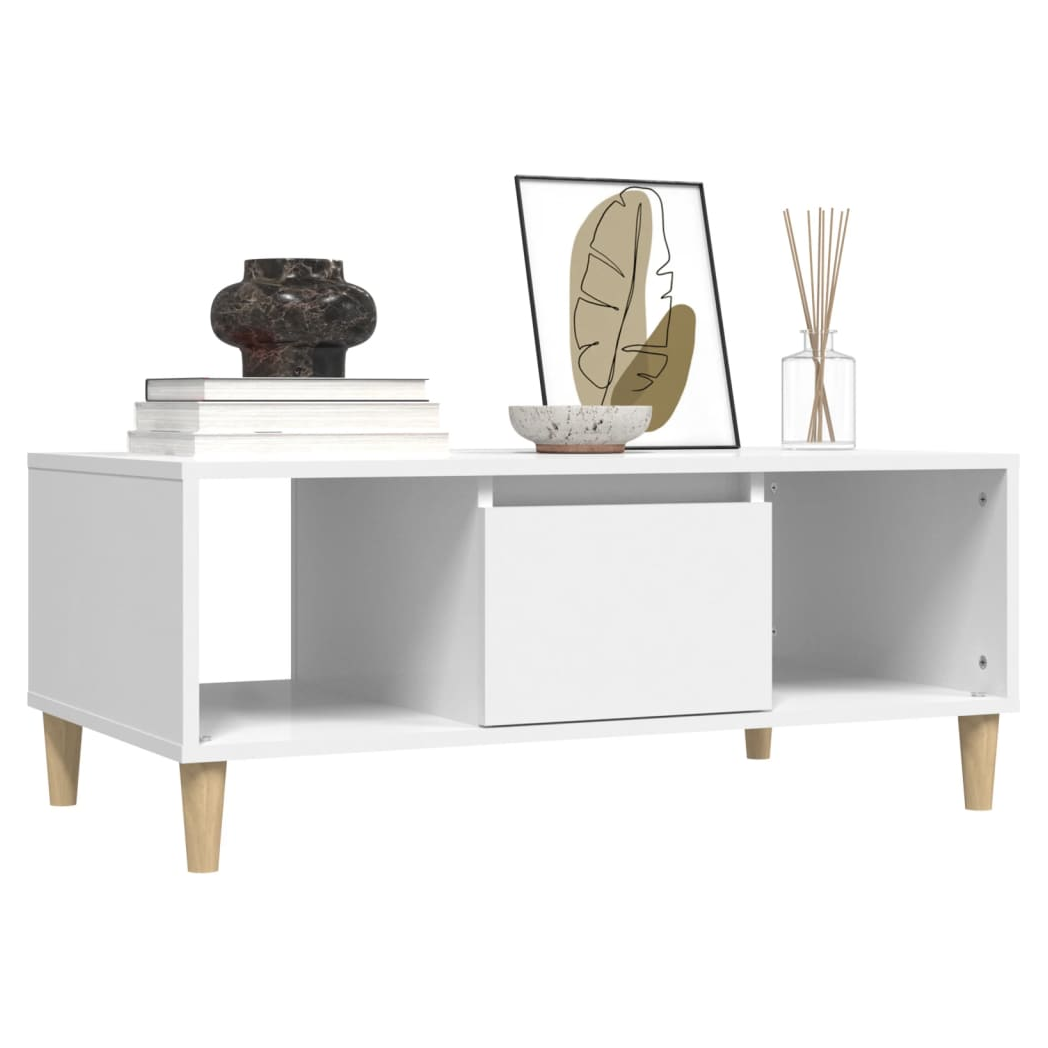 vidaXL Coffee Table White 90x50x36,5 cm Engineered Wood