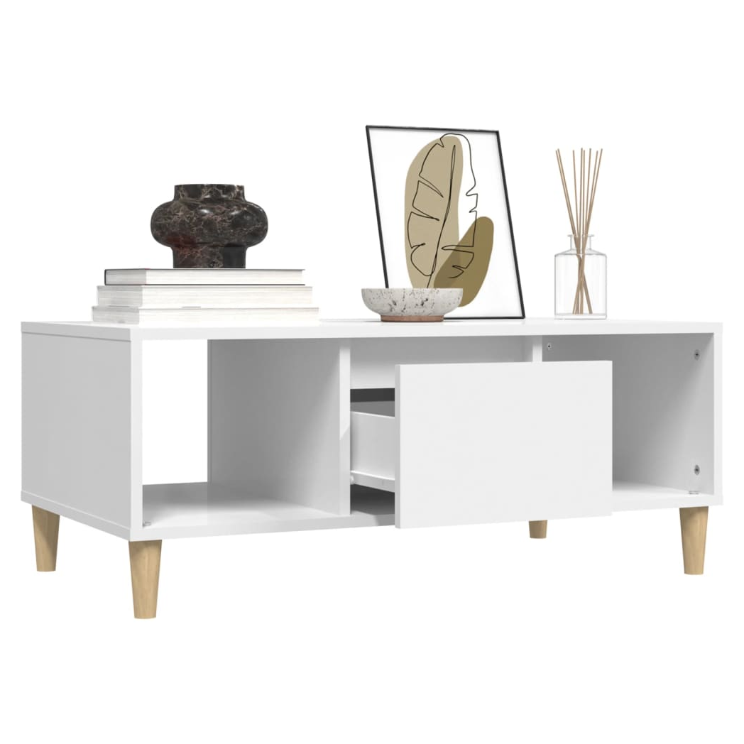 vidaXL Coffee Table White 90x50x36,5 cm Engineered Wood