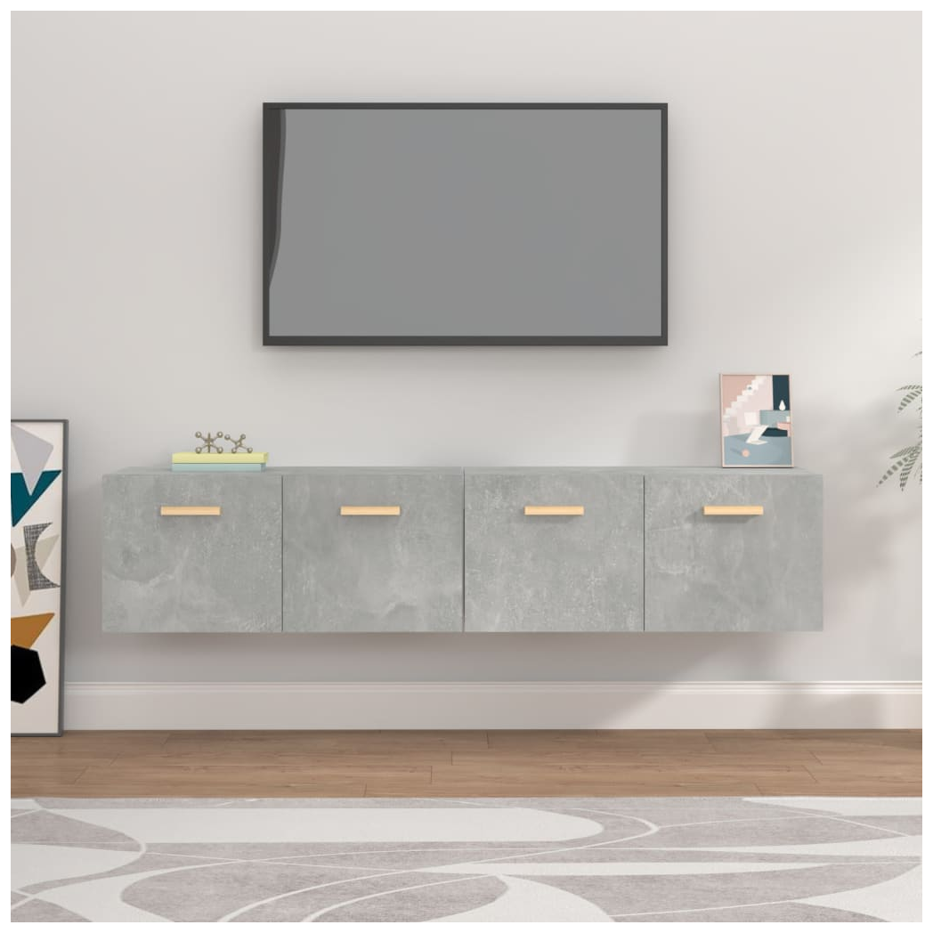 Wall Cabinets 2 pcs Concrete Grey 80x35x36.5 cm Engineered Wood