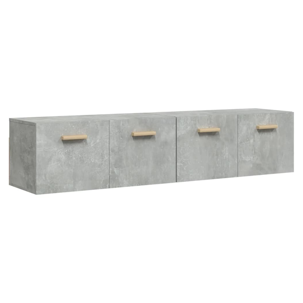 Wall Cabinets 2 pcs Concrete Grey 80x35x36.5 cm Engineered Wood