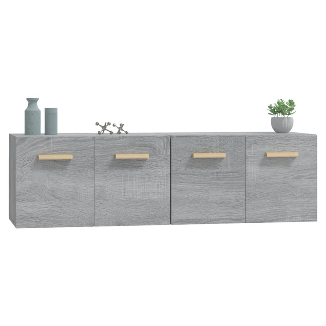 Wall Cabinets 2 pcs Grey Sonoma 60x36.5x35 cm Engineered Wood