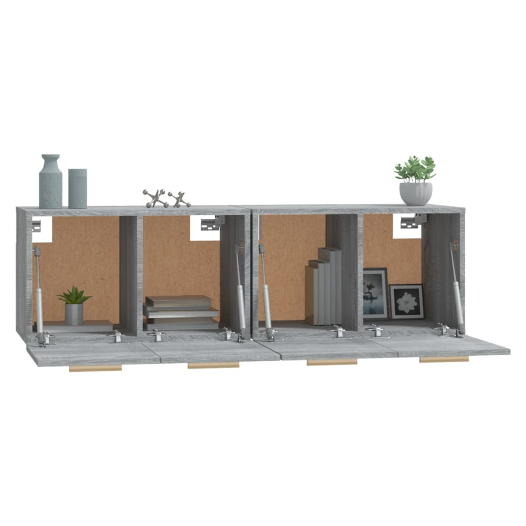 Wall Cabinets 2 pcs Grey Sonoma 60x36.5x35 cm Engineered Wood