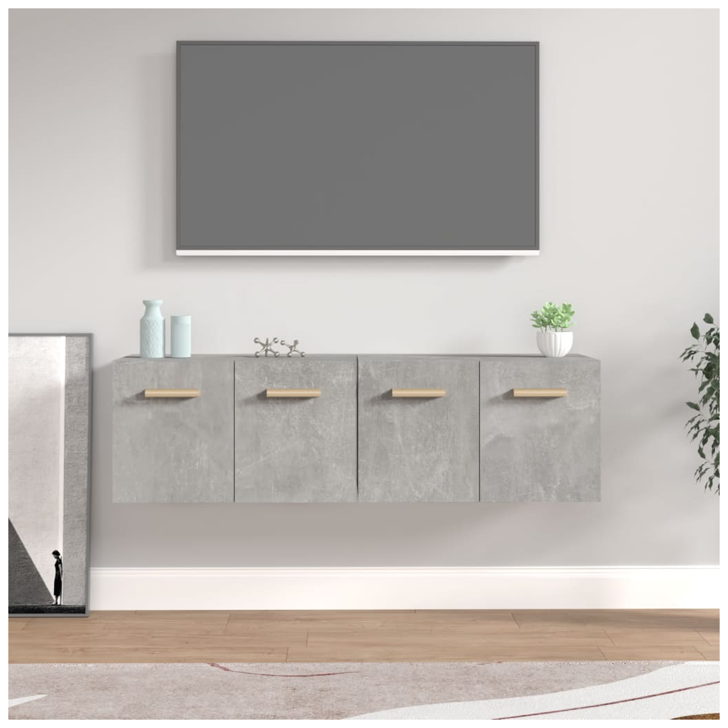 Wall Cabinets 2 pcs Concrete Grey 60x36.5x35 cm Engineered Wood