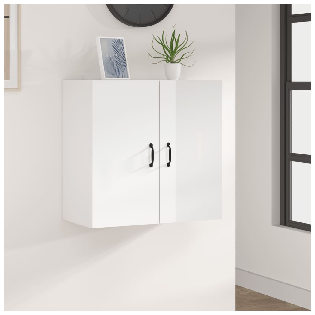Wall Cabinet High Gloss White 60x31x60 cm Engineered Wood