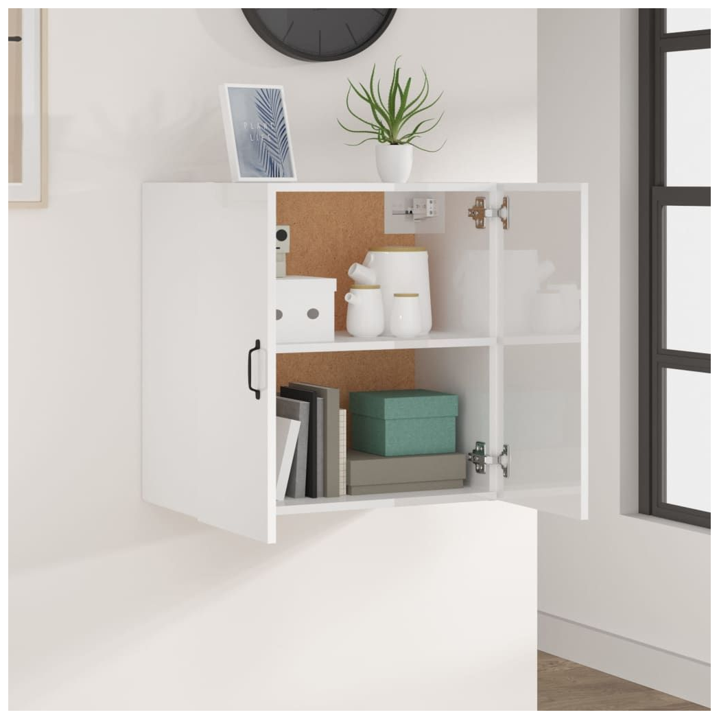 Wall Cabinet High Gloss White 60x31x60 cm Engineered Wood