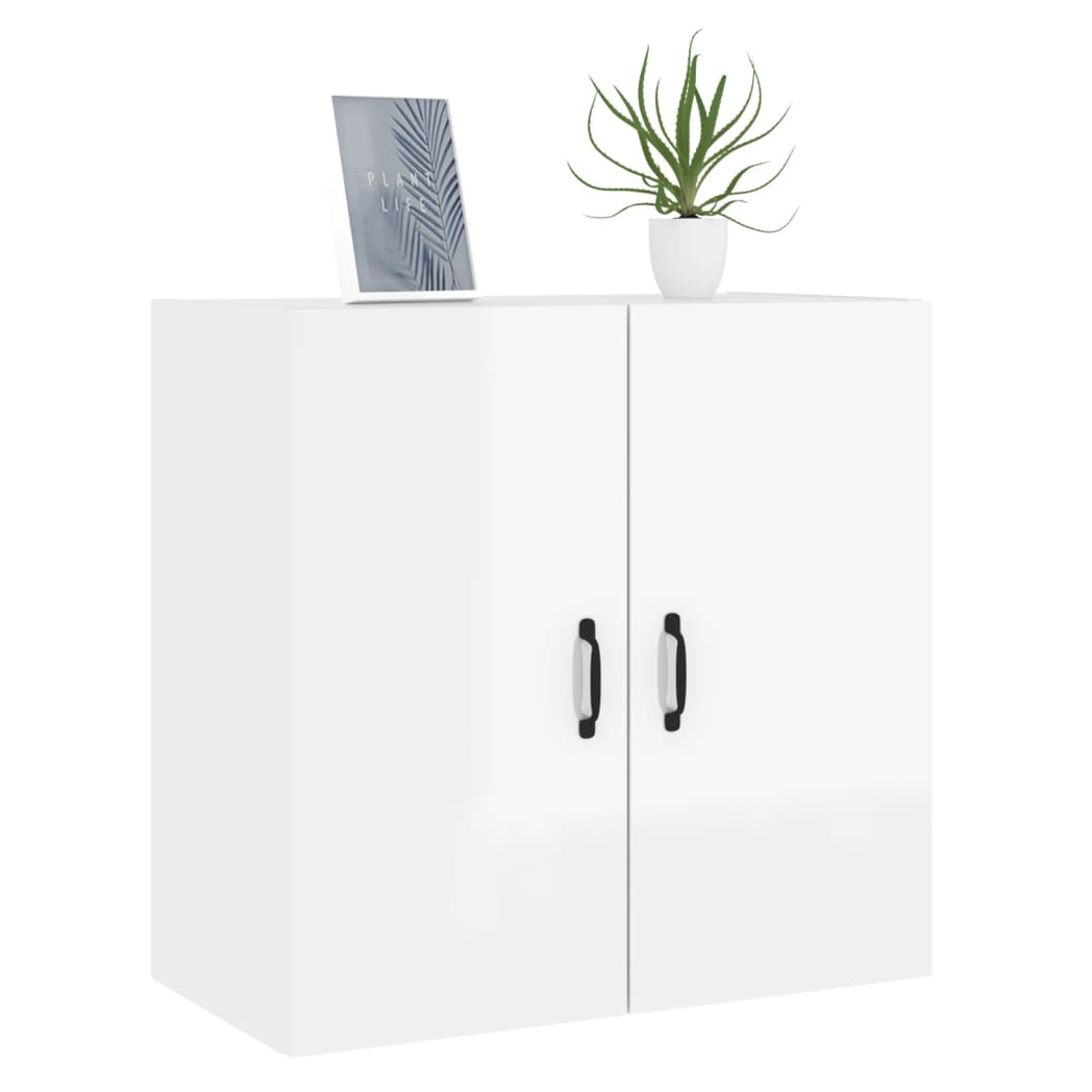 Wall Cabinet High Gloss White 60x31x60 cm Engineered Wood