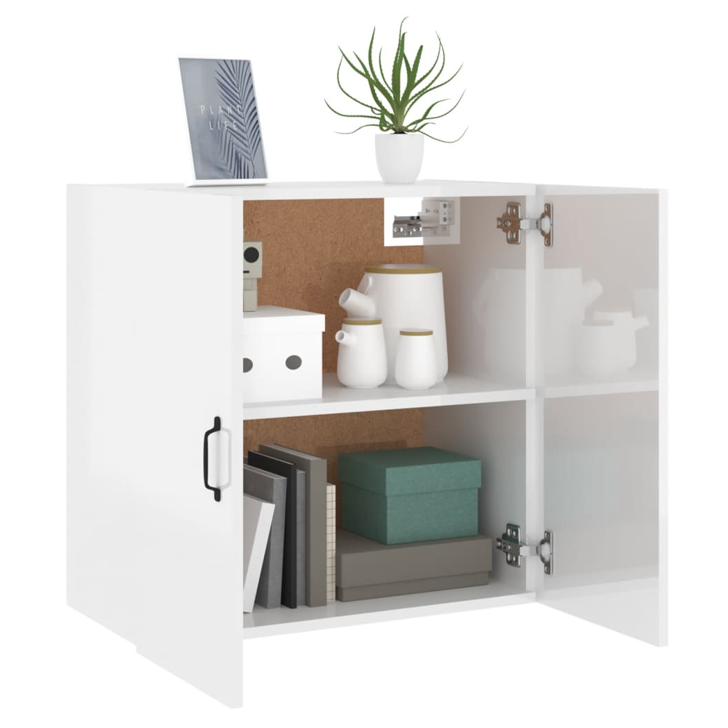 Wall Cabinet High Gloss White 60x31x60 cm Engineered Wood