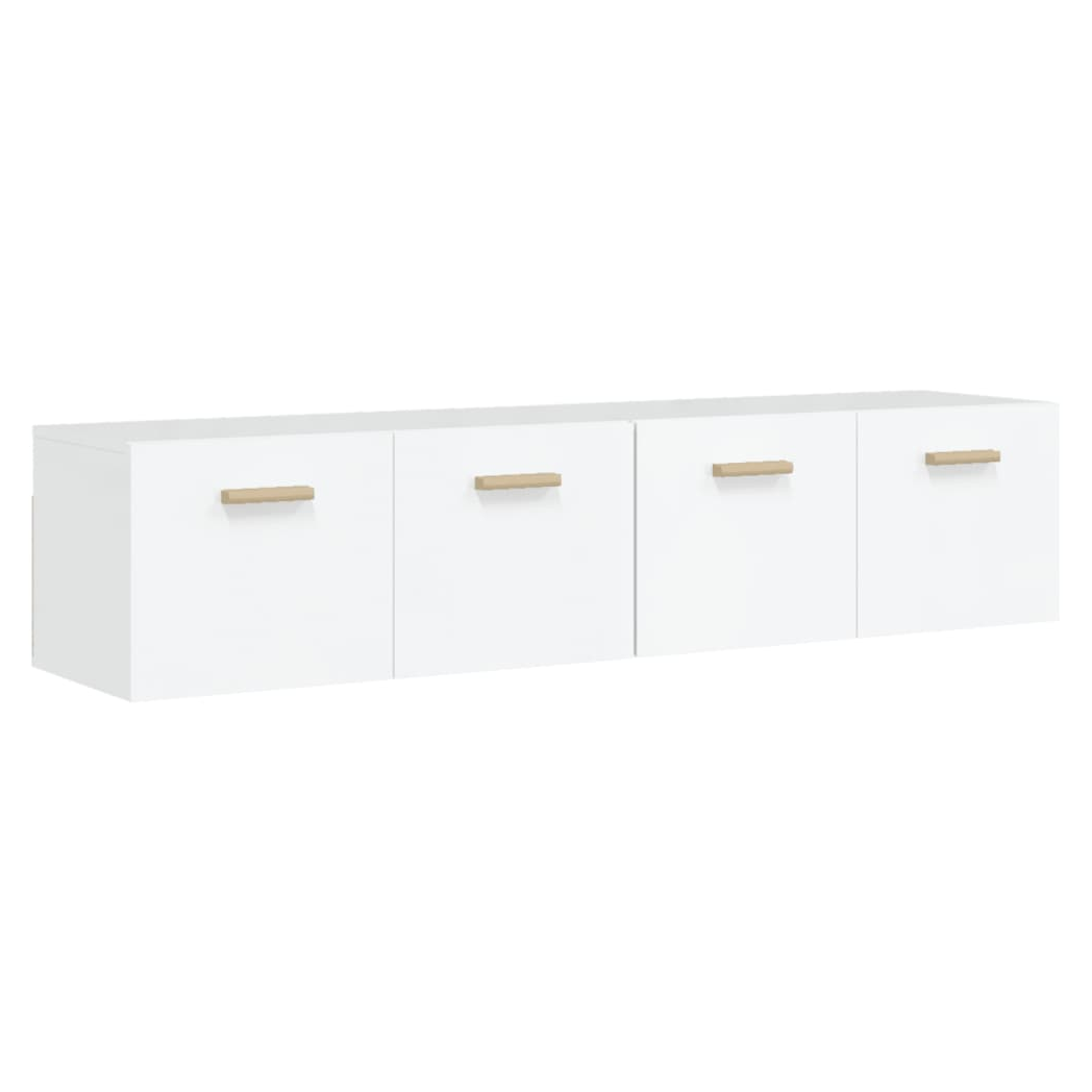 Wall Cabinets 2 pcs High Gloss White 80x35x36.5 cm Engineered Wood