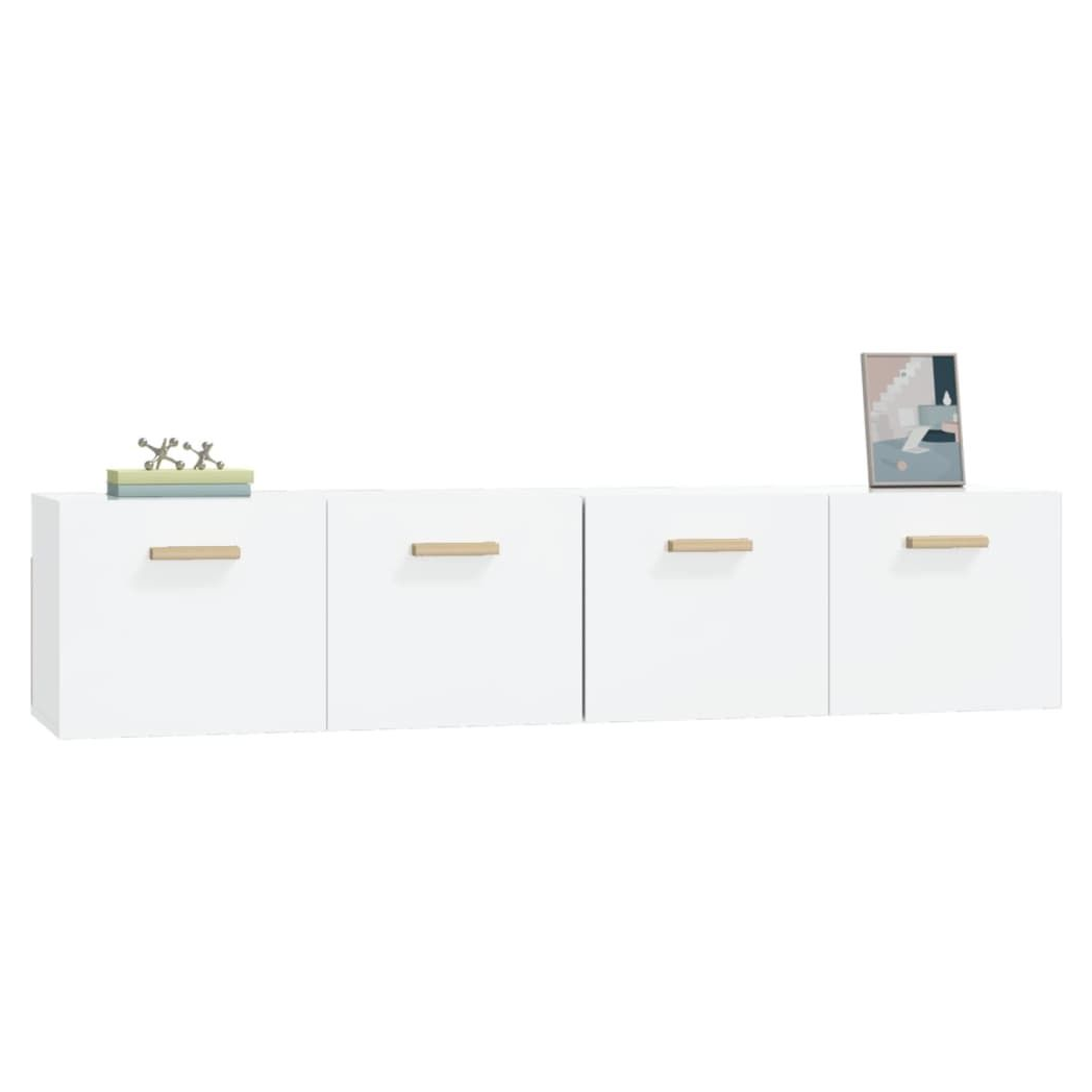 Wall Cabinets 2 pcs High Gloss White 80x35x36.5 cm Engineered Wood