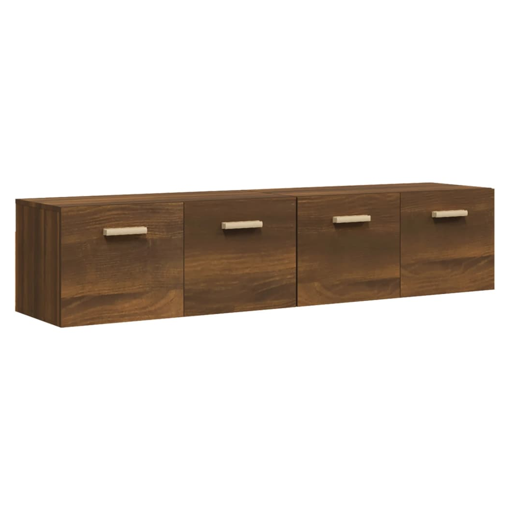 Wall Cabinets 2 pcs Brown Oak 80x35x36.5 cm Engineered Wood