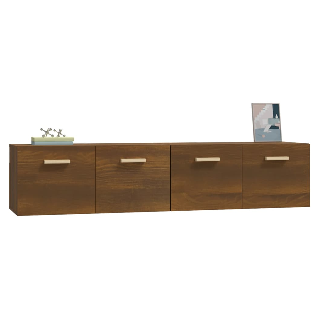 Wall Cabinets 2 pcs Brown Oak 80x35x36.5 cm Engineered Wood