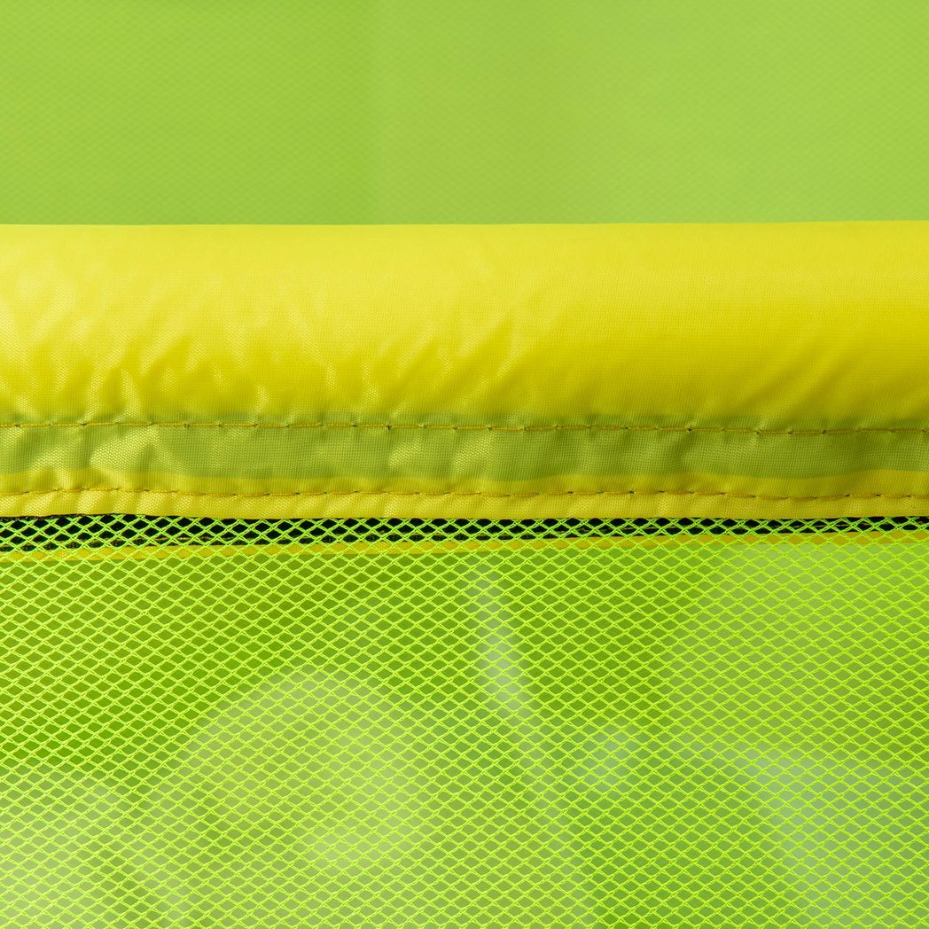 ZONEKIZ 4.6 FT Trampoline with Enclosure Net Bungee Gym, Yellow
