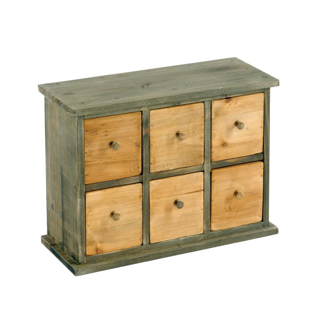 Six Drawer Storage Cabinet 32 x 13 x 24cm
