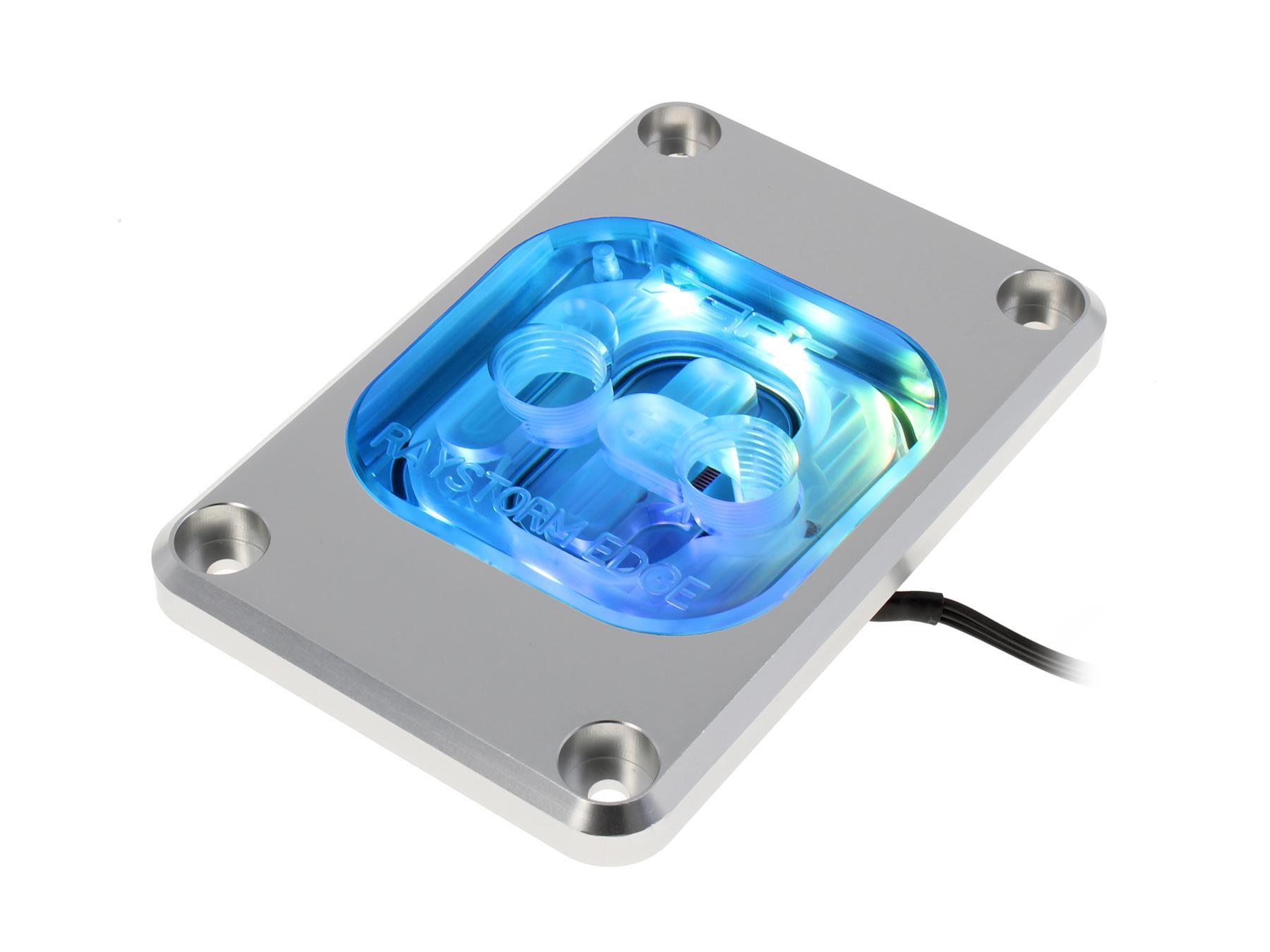 XSPC RayStorm EDGE aRGB CPU Waterblock AMD AM4 / AM5 - Silver