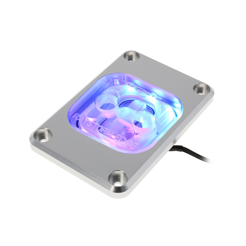 XSPC RayStorm EDGE aRGB CPU Waterblock AMD AM4 / AM5 - Silver